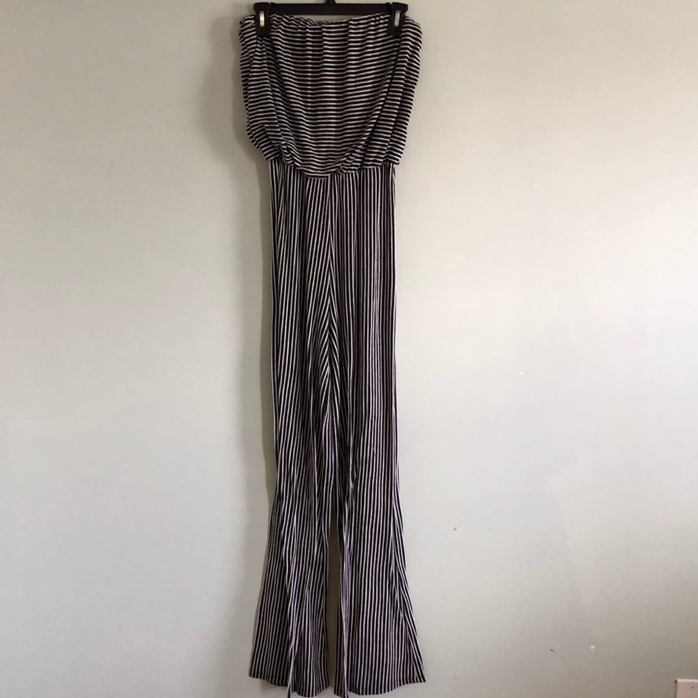 Strapless palazzo jumpsuit